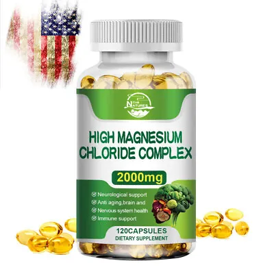High Absorption Magnesium Citrate Taurate Oxide COMPLEX Supplement 120 Capsules • $13.89