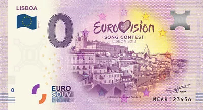 1 X 0 EURO - Eurovision Lisboa THREE DIFFERENT NOTES (Portugal) - EuroSouvenir • £23.75