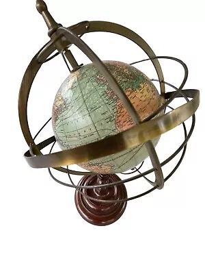 Weber Costello ReproductionCO. World Globe Wooden Stand 12  Tabletop Desktop • $89