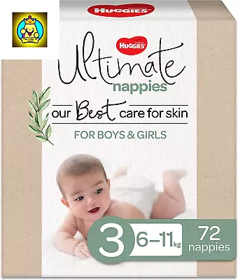 Ultimate Nappies Size 3 (6-11Kg) 72 Count • $47.01