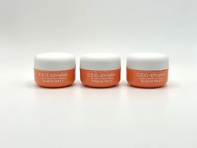 3 X SUNDAY RILEY CEO Afterglow Vitamin C Cream 0.3 Oz Trial Size Authentic • $15.99