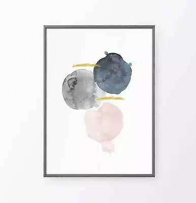 Watercolor Artwork Abstract Blush Pink Geometric Nordic Minimalist Art Print  • $70.88