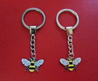 £1.49 • Buy Bee Keyring Bag Charm Enamel Pendant Charm Silver Rose Gold Bumble Bee