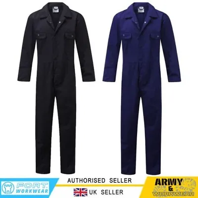 Fort Mens Boilersuit Work Overall Coverall Studded Workwear Mechanics Students • $36.23