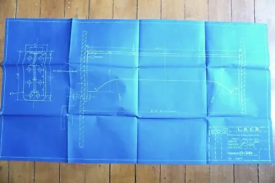 1939 LNER Frabricated Steel Frame Stay Railway Loco Blue Print Diagram Drawing • £19.99