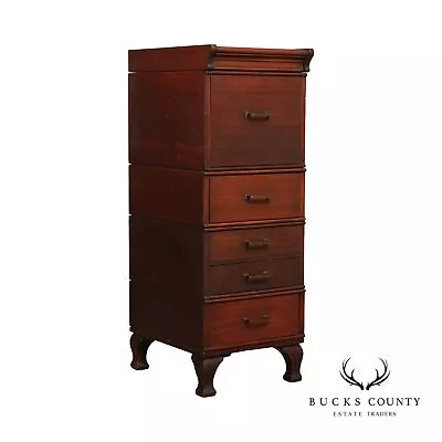Antique Mahogany Stacking Office Cabinet • $1095