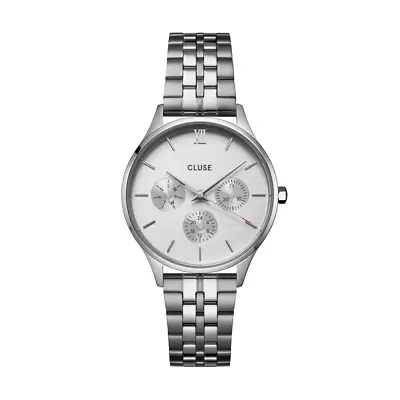 CLUSE Minuit Silver /Silver 34mm Multifunction Dial CW10703 • $189