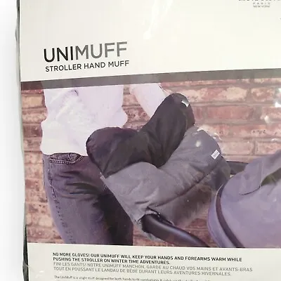 7 AM Enfant Unimuff Warmmuffs Stroller Hand Muff/Glove In Gray & Black Plush  • $24.95