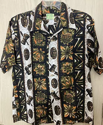 Ui-Maikai Men's Hawaiian Shirt Vintage 60s  Size XL Made In Hawaii Tribal Aloha • $69.99