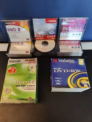 Blank DVD CD Discs DVD+R DVD+RW CD-R 4.7GB 120min Bundle Job Lot New Sealed • £9.99