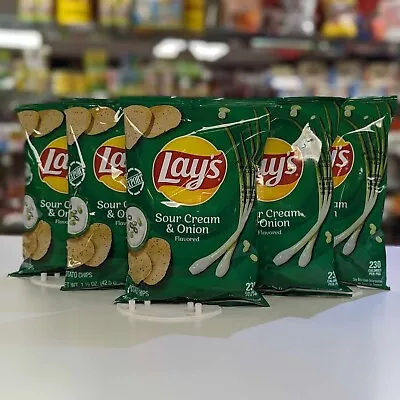 Lays Sour Cream And Onion Potato Chips 42g X 5 Bags USA Import • £12.49