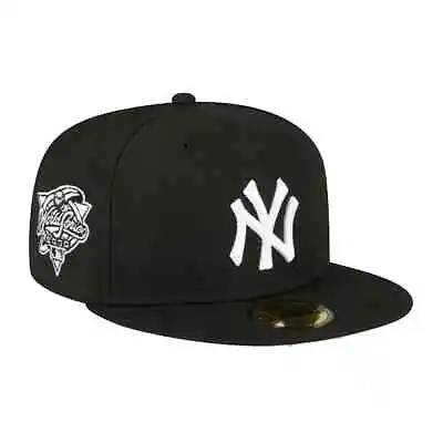 New Era MLB New York Yankees Black White 5950 Fitted Hat 2000 World Series Cap • $34.90