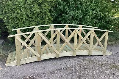 Classica High Rail Garden Bridge Unstained • £505