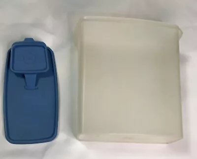Tupperware #1588 20 Cup XL Cereal Keeper  Storage Container Sheer W/ Blue Lid  • $10.95