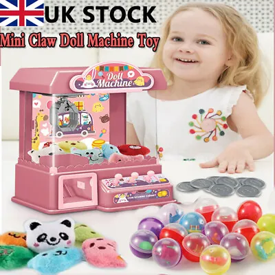 Automatic Claw Doll Machine Toys Kids Claw Catch Toy Mini Crane Coin Operated UK • £27.20