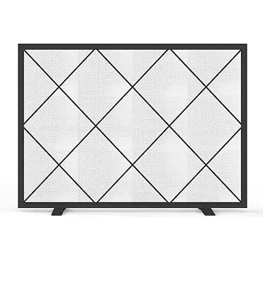 Fireplace Fire Spark Screen -steel Ss Diamond Pattern (new)-free Shipping • $74