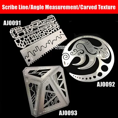 $10.59 • Buy 1/100 1/144 Circular/Angle/Scribing Auxiliary Ruler Template Model Craft Tools