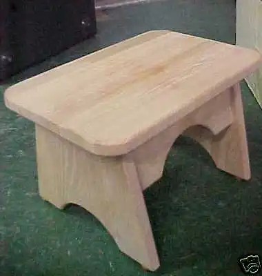 SOLID Oak Wooden Wood Foot Stool Step Amish MADE IN USA QUALITY! HANDY  • $79