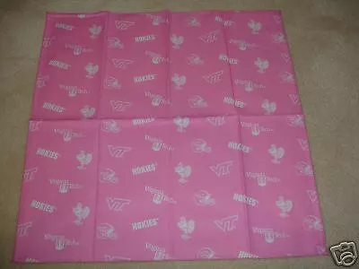 Virginia Tech Hokies VT NCAA Pink Fabric Bandana Dog Pet Or YOU! NEW • $12.99