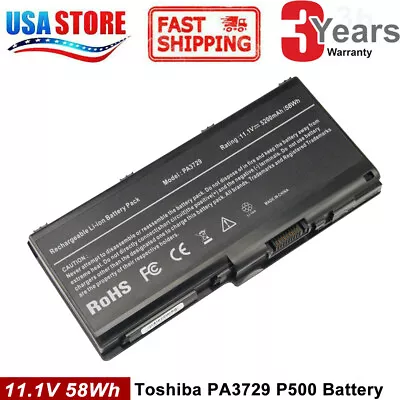 Battery For Toshiba Satellite P500 P505 P505D P505-S8980 P505-S8971 PA3729U-1BRS • $16.99