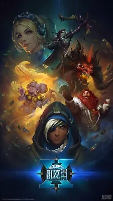 Blizzard Exclusive BlizzCon 2016 Key Art Poster Hearthstone Diablo Overwatch WOW • $83.29