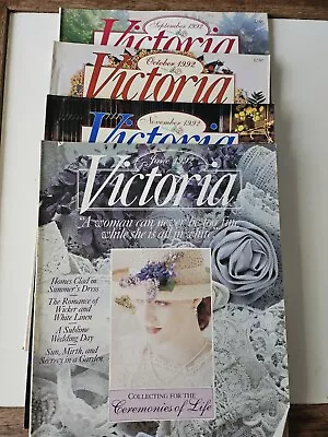 Vintage Victoria Magazines Lot Of 4 1992 June Sept Oct Nov • $18