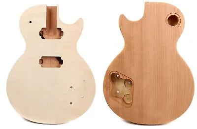 Mahogany Wood Guitar Body Maple Cap Flame Veneer For DIY HH Pickup Set In Heel  • £80