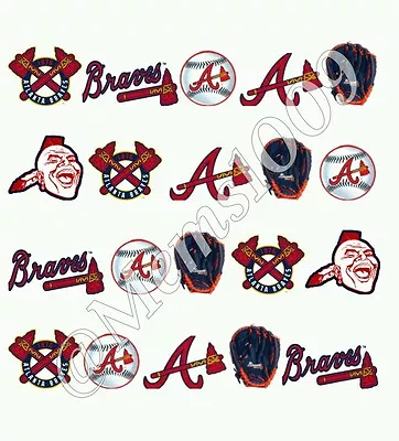 Atlanta Braves Nail Art Water Decals Free Shipping! Baseball Nail Decals! • $2.99