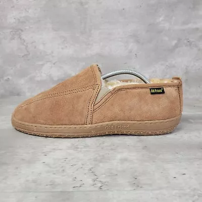 Old Friend Slipper Mens Size 11 Romeo Moccasin Sheepskin Lining • $28.04