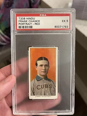 1909-11 T206 - HOF Frank Chance Red Portrait HINDU Background PSA 5 Super Rare! • $36000