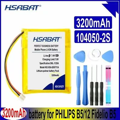 HSABAT B5 3200mAh Battery For PHILIPS B5/12 Fidelio B5 / For PHILIPS 104050-2S 2 • $101.17