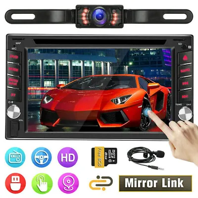 Car Stereo GPS Navigation Bluetooth Radio Double 2 Din 6.2  Touch CD DVD Player • $124.59