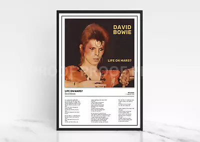 David Bowie Life On Mars Album Single Cover Poster / Music Gift • £9.90