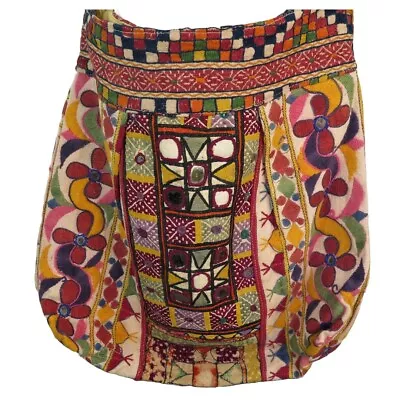 Banjara Bag|Authentic|Gypsy|Tote|Cross Shoulder|1 Strap|Boho|60s|Patchwork Style • $140.25