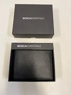 Bosca Old Leather Bifold  8 Pocket Deluxe Executive Wallet Black Del Rio • $65