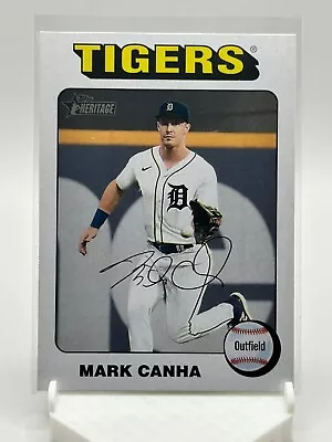 MARK CANHA - TIGERS - 2024 Topps Heritage WHITE BORDER PARALLEL • $0.99