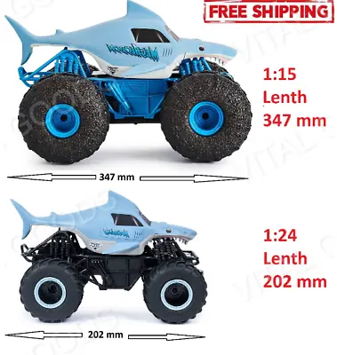 Remote Control Monster Jam Megalodon Storm Monster Truck Car 1:24 - 1:15 Scale • £74.85