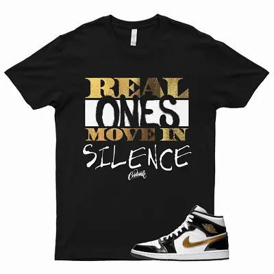 R1 T Shirt For 1 Mid Patent Black White Metallic Gold NRG Top 3 Dunk High • $24.28