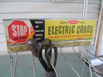 VTG Pacific ELECTRACORD Electrical Cord Co Display Rack Drug Hardware Store ORIG • $44.99