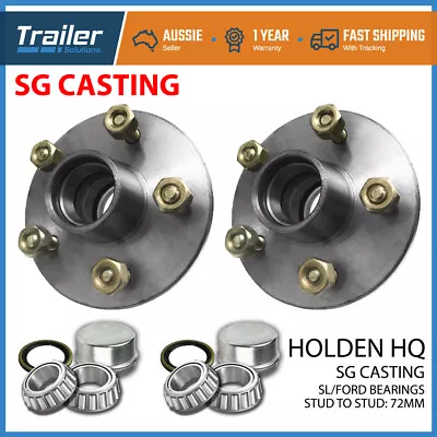 $65 • Buy 2 X Holden HQ Wheel Lazy Hub 5 Stud SL Trailer Boat Caravan Part Bearing Kit