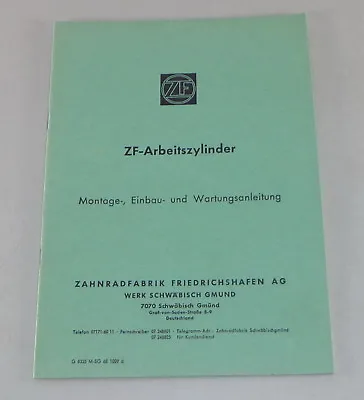 $21.31 • Buy Workshop Manual Zahnradfabrik Friedrichshafen Work Cylinder