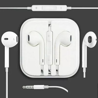 Universal Earphone 3.5mm Jack Handsfree With Mic For IPhone 5s 5C 6 6s Plus IPad • £3.67