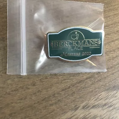 Masters 2022 Berkmans Place Pin Augusta Golf Club Exclusive Rare New In Bag • $18