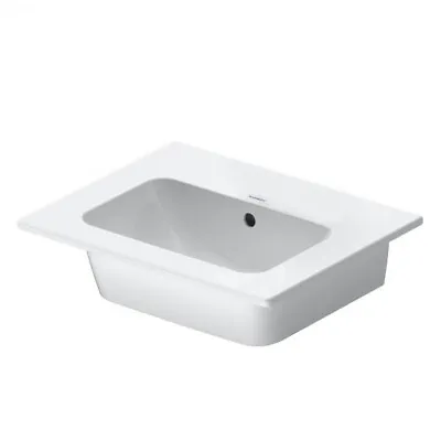 Bathroom Inset Sink In Countertop 0  Zero Tap Hole Basin Me Starck Duravit White • £75