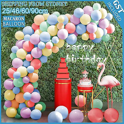 $1.99 • Buy 25 46 60 90cm Giant Macaron Balloons Baby Shower Birthday Wedding Party Latex AU