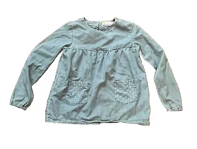 Mini Boden Blue Tunic Chambray Girls 9-10y 140 Cm Top • $8