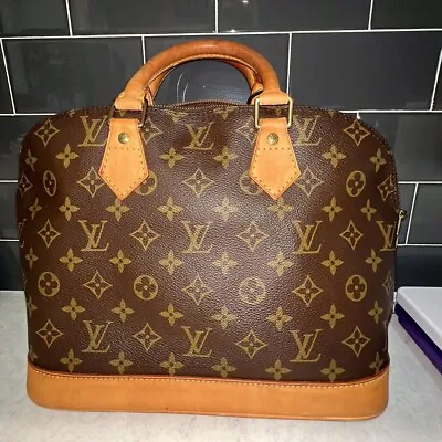Louis Vuitton Alma Shoulder Bag MM Brown Canvas CLEAN CLEAN! • $599