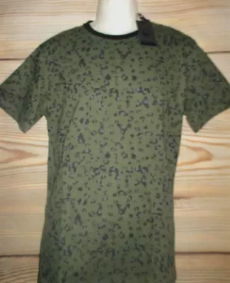 Mens Westy Cheetah Leopard Animal Print Green T-shirt Size M • $21.90