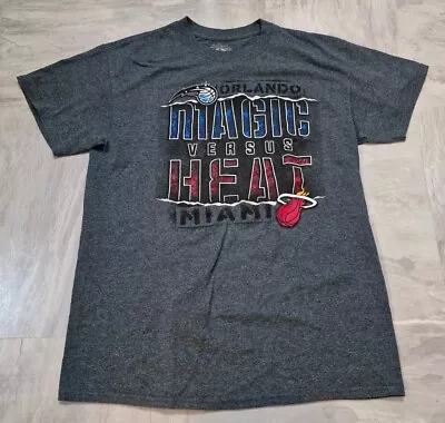 Orlando Magic Versus Miami Heat Grey Medium T-shirt Printed By Enemy Ink Florida • £14.99