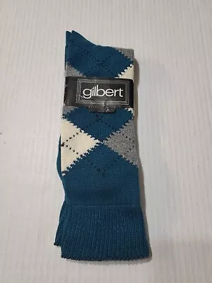 Vintage Gilbert Socks Mid Calf Men’s Size 10-13 Cotton/Nylon • $13